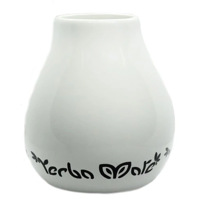 Calabaza ceramiczna LUCA BLANCO 350 ml matero BIAŁA