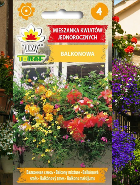 Mieszanka kwiatów jednorocznych Kwiaty Balkonowe 1 g nasiona 