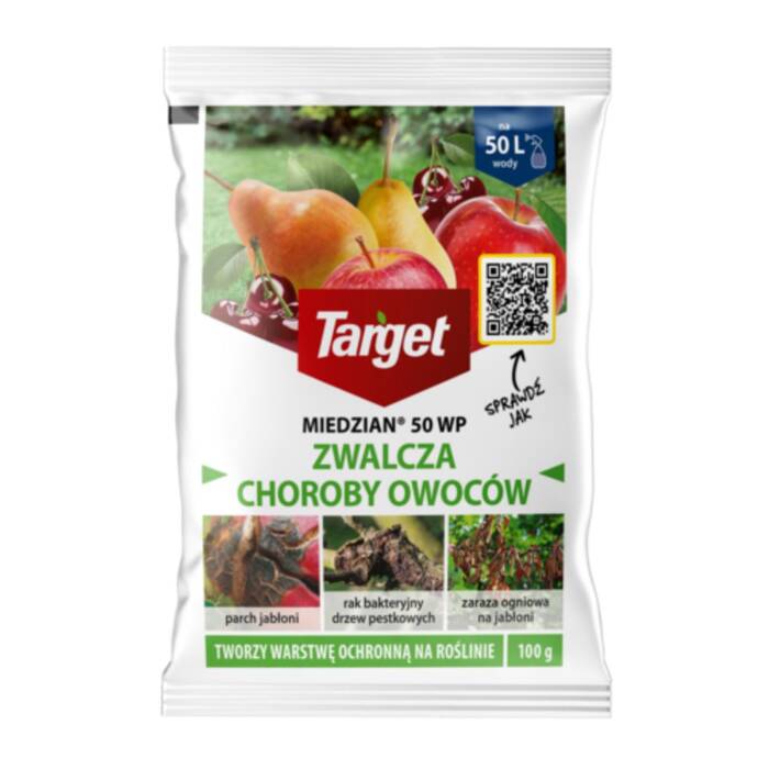 Miedzian 50 WP 100 g zwalcza choroby grzybowe i bakteryjne owoców